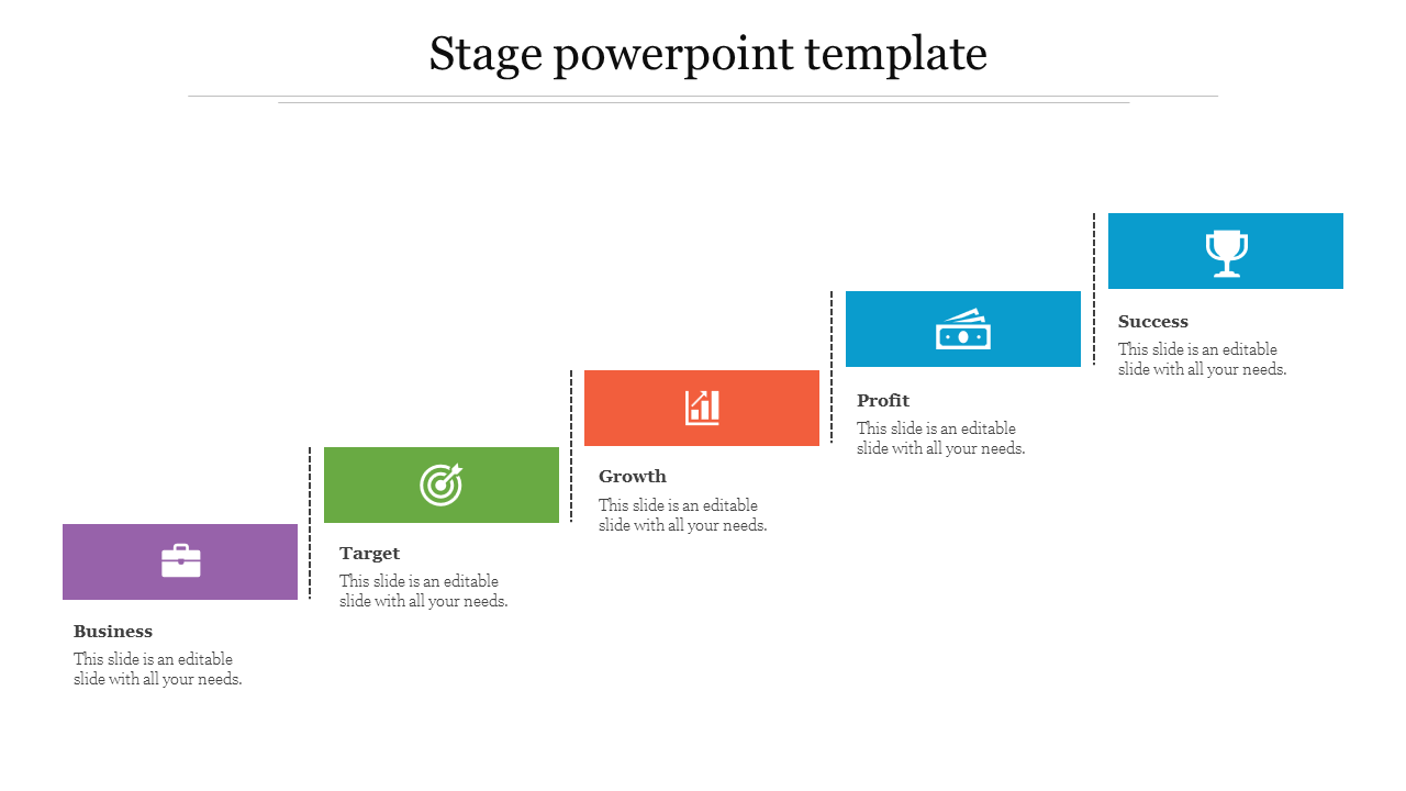 Free - Creative Stage PowerPoint Template For Presentation